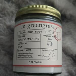 M. Greengrass Hand and Body Butter - Sweet Clementine New 5oz.